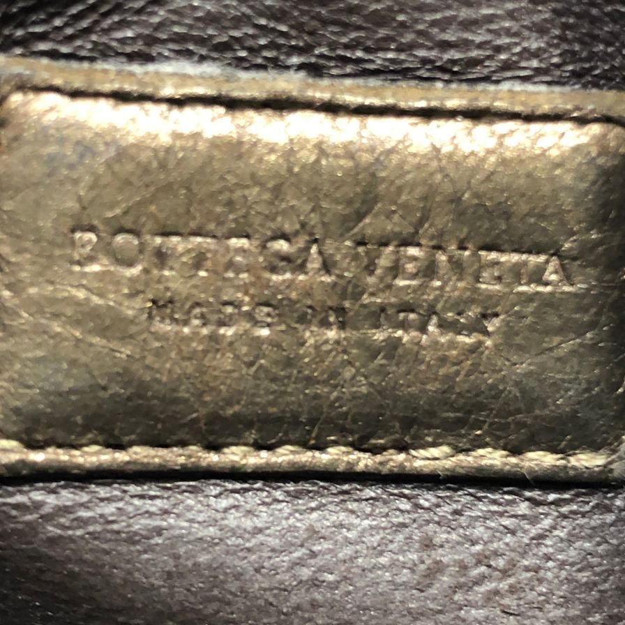 ボッテガヴェネタ コインケース イントレチャート レザー キーリング付き ダークブラウン メンズ BOTTEGA VENETA【AFI10】【中古】