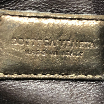 ボッテガヴェネタ コインケース イントレチャート レザー キーリング付き ダークブラウン メンズ BOTTEGA VENETA【AFI10】【中古】