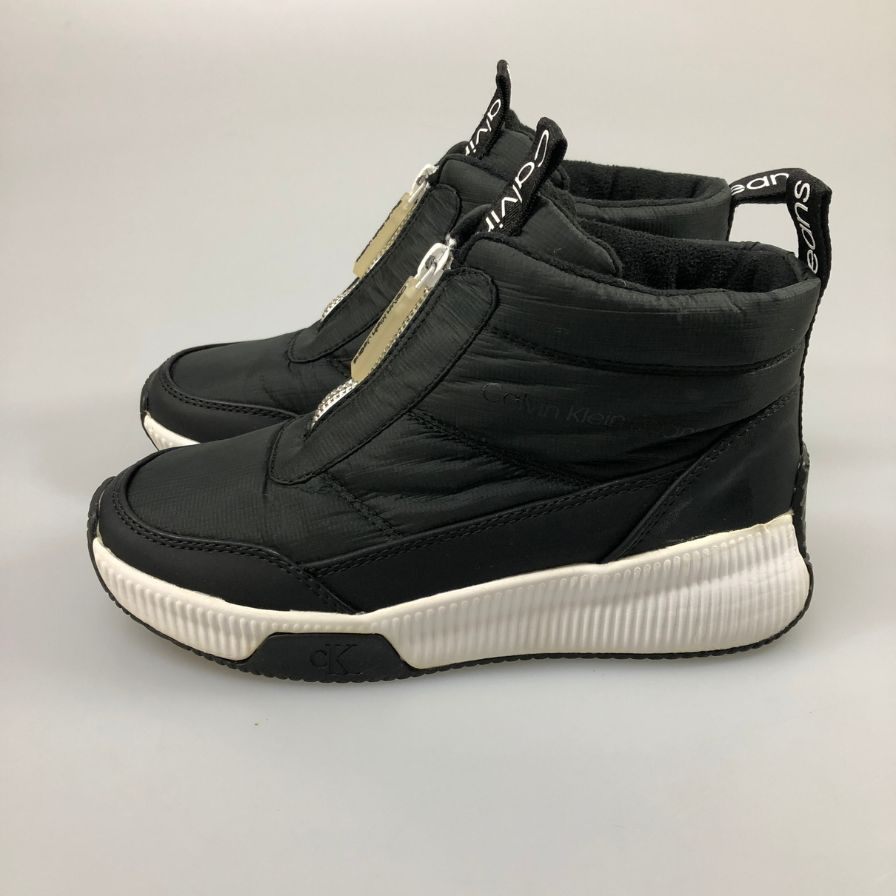 カルバンクライン ジーンズ ハイカットスニーカー ジップ メリーナ ブラック レディース サイズ5.5M Calvin Klein Jeans 約22.5cm【AFC43】