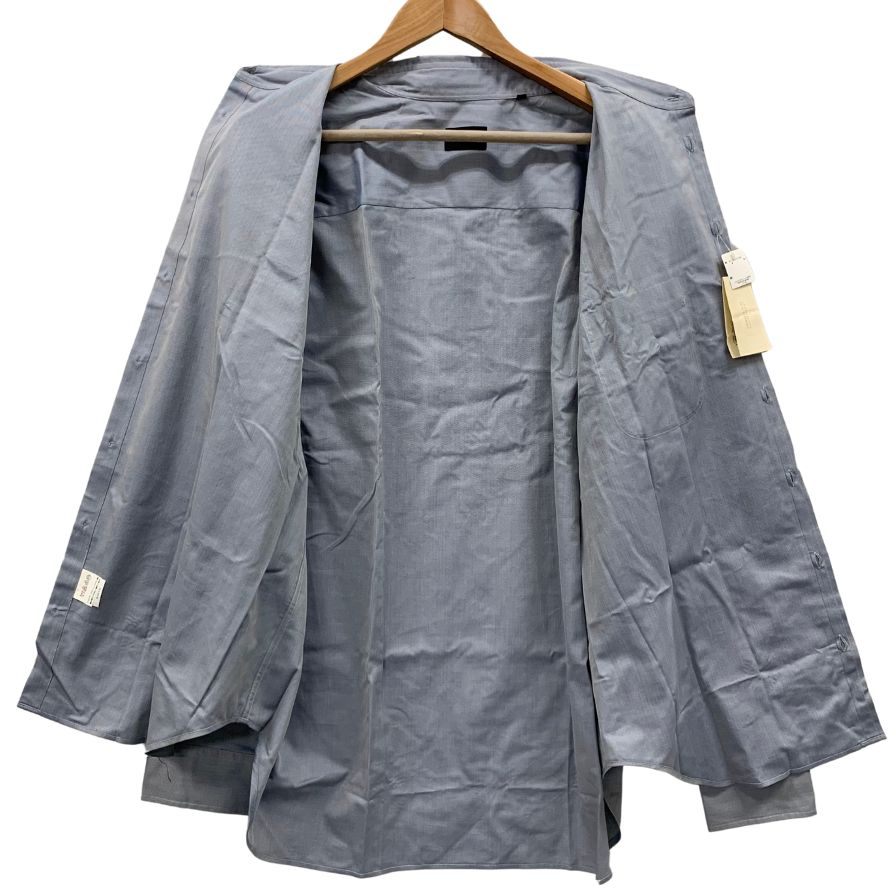 新品同様◆ジョルジオ アルマーニ 長袖シャツ グレー コットン サイズ45 GIORGIO ARMANI 【AFB14】