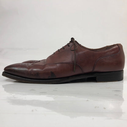 クロケット&ジョーンズ レザーシューズ TRESHAM ブラインドブローグ カーフ バーガンディ メンズ サイズUK9D CROCKETT&JONES 約27.5cm【AFC44】