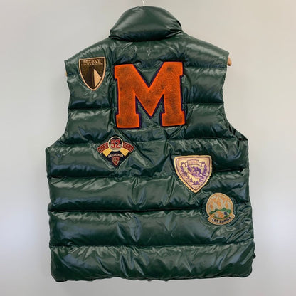 中古■モンクレール ダウンベスト チベット ワッペン スペシャル 代理店スープリームス メンズ サイズ2 グリーン MONCLER 【AFA13】