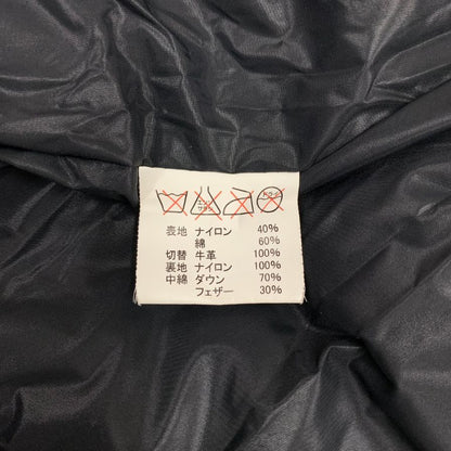美品◆スカルワークス ダウンベスト レザー切替 サイズM レッド系 メンズ SKULL WORKS 【AFB26】