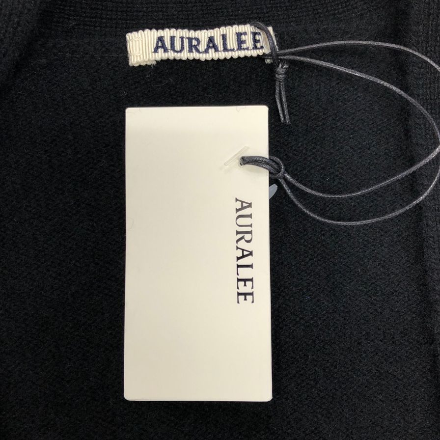 極美品◆オーラリー カーディガン ニット サイズ3 ブラック メンズ AURALEE 【AFB6】