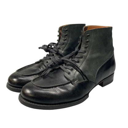ザ ツー モンキーズ スエードコンビブーツ モカシン ブラック メンズ サイズ US9.5  The 2 Monkeys 約27.5cm【AFC35】