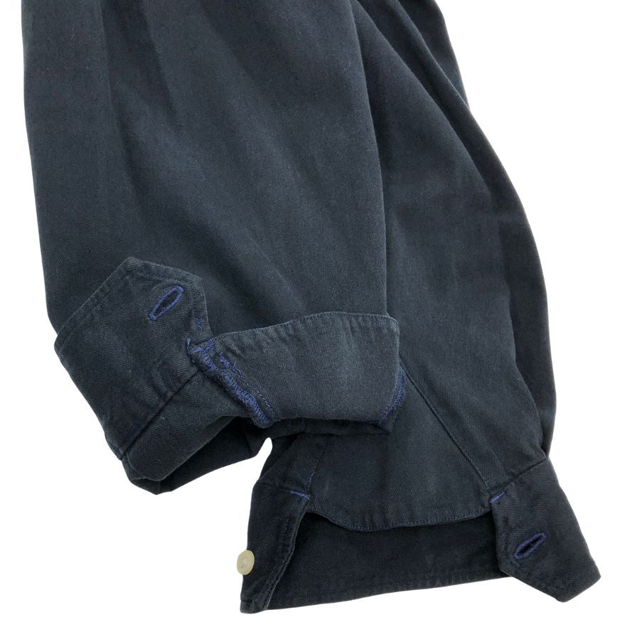 中古◆ポロ ラルフローレン ロングスリーブシャツ ダブルポケット エポーレット ブラック サイズL Polo Ralph Lauren 【AFB14】