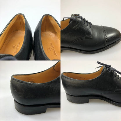 ジョンロブ ラッセル パンチドキャップトゥ ブラック サイズ8E JOHN LOBB ビジネスシューズ 約26.5cm【LA】【中古】