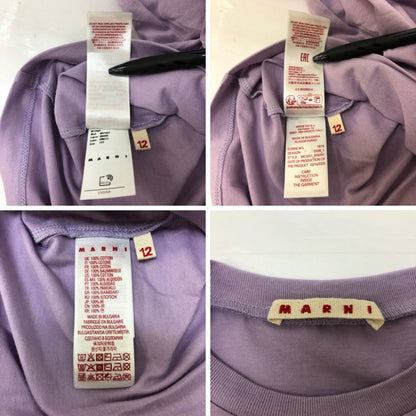 美品◆マルニ フォント ロゴ Tシャツ キッズ パープル サイズ12 MARNI 【AFB19】