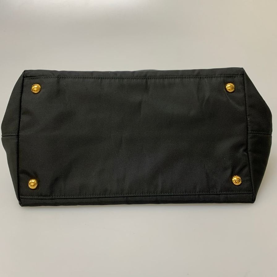 プラダ ハンドバッグ ナイロン×レザー 2WAY レディース ブラック PRADA【AFE3】