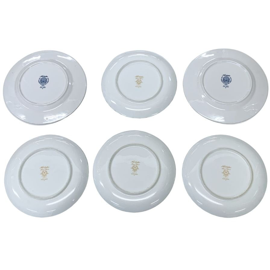 ノリタケ 皿 6枚セット 花柄・フルーツ柄 ホワイト Noritake【AFI28】【中古】