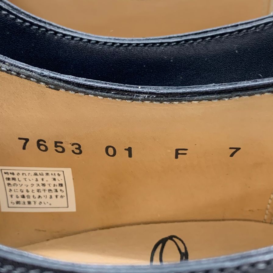 サントーニ レースアップシューズ ストレートチップ 7653 ブラック メンズ サイズ7 Santoni 約25.5cm【AFD1】