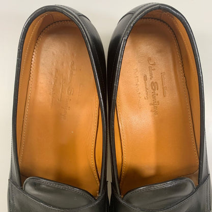 ジャランスリワヤ レザーシューズ コインローファー カーフ 98324 メンズ ブラック サイズ9 Jalan Sriwijaya 約27.5cm【AFC31】