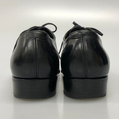 三陽山長 レザーシューズ 弦六郎 パンチドキャップトゥ R2010ラスト メンズ サイズ7.5 ブラック sanyoyamacho GENROKURO 約25.5cm【AFC3】