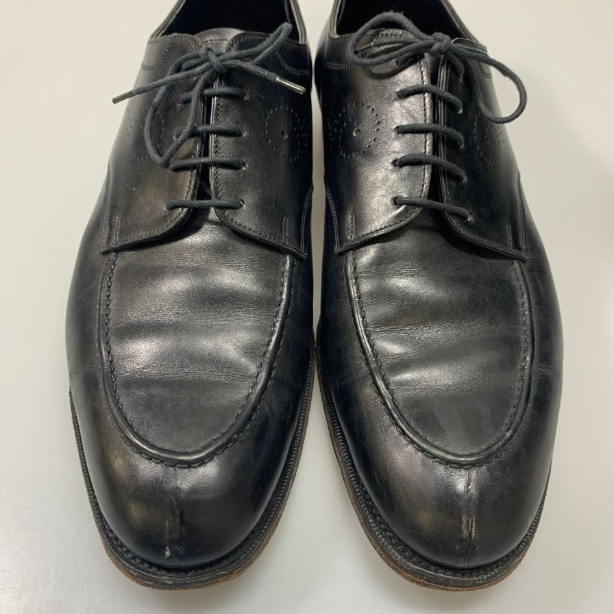 エドワードグリーン パース レザーシューズ Uチップ ダービー カーフ ブラック サイズUK9.5 EDWARD GREEN ビジネスシューズ 約28.5cm【LA】【中古】