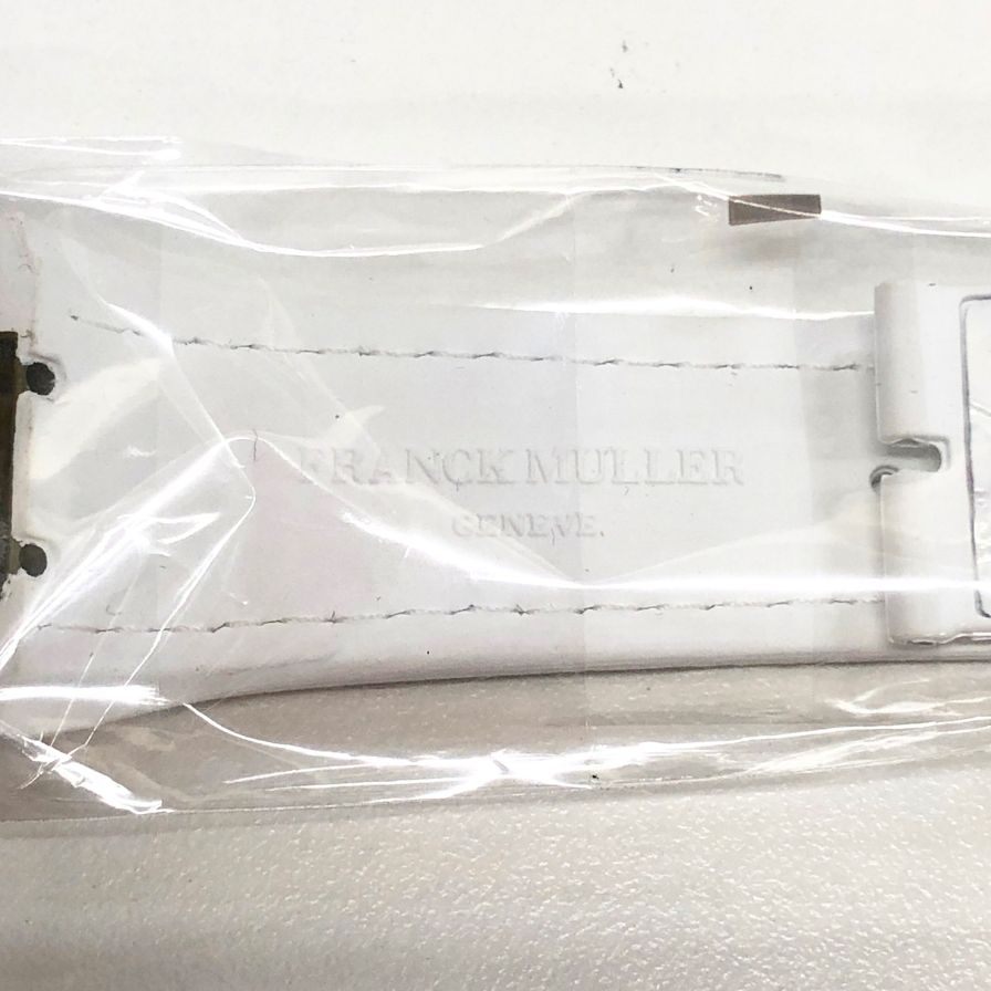 フランクミュラー ヴァンガード V45用 クロコ ラバーバンド メンズ ホワイト FRANCK MULLER【AFI14】