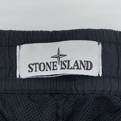 ストーンアイランド サイドロゴ ナイロン トレーニングパンツ 811530919 メンズ サイズ30 ブラック STONE ISLAND 【AFB6】