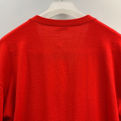 未使用◆キャッシュ＆バルバ カーディガン ウーステッドカシミヤ 150 レッド メンズ サイズ2 IMWSW002 Cash&Barba 【AFB27】