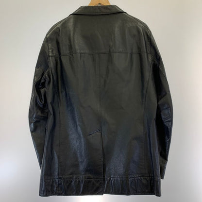 中古◆インターナショラルギャラリービームス レザー テーラードジャケット ブラック サイズ48 International Gallery BEAMS 【AFG1】