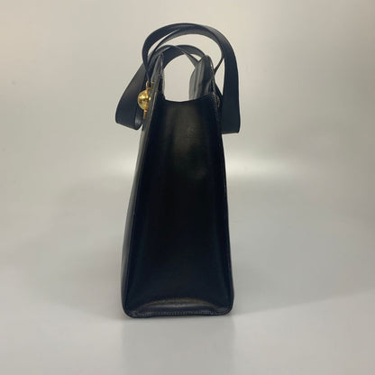 セリーヌ ハンドバッグ レザー ブラック オールドセリーヌ CELINE【AFE3】