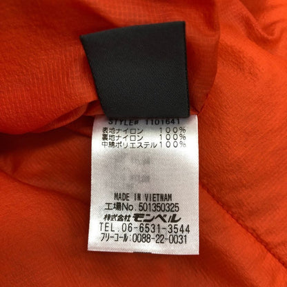 美品◆モンベル サーマラップ パーカ リバーシブル アウター 1101641 サイズXL メンズ オレンジ系 mont-bell 【AFB14】