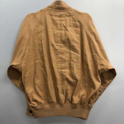 美品◆トラサルディ ブルゾン 比翼 リネン50% シルク50% サイズL ベージュ TRUSSARDI 【AFA22】