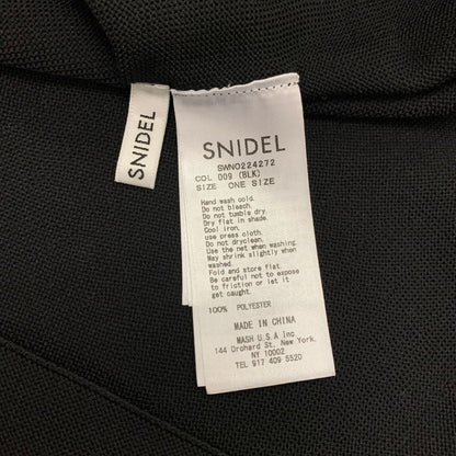 中古◆スナイデル ワンピース ポリエステル ブラック 半袖 サイズフリー レディース SNIDEL 【AFB45】