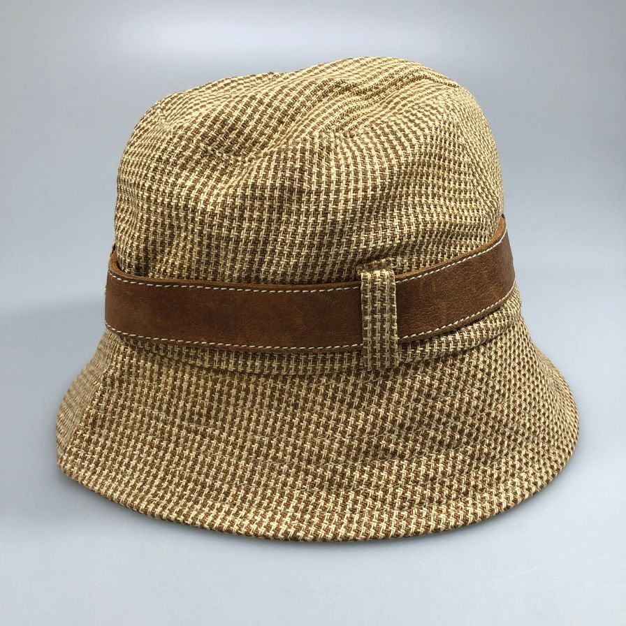 ラルフローレン バケットハット リネン 牛革  ブラウン系 メンズ表記なし   RALPH LAUREN【AFB50】