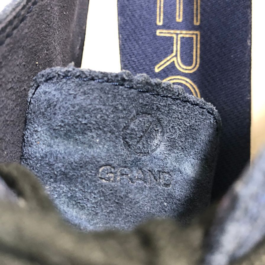 コールハーン ゼログランド C31401  レザースニーカー ウイングチップ オックスフォード スエード ネイビー サイズ7.5 メンズ Cole Haan 約25.0cm【AFC43】