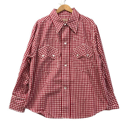 極美品◆クーキーズー 長袖シャツ ジュベナイル ウエスタン ギンガムチェック 赤 サイズ46 KOOKY ZOO 【AFB32】