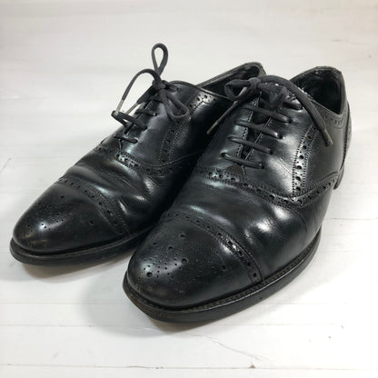 イード＆レイヴェンスクロフト レザーシューズ セミブローグ 4ワラント ブラック サイズUK6 メンズ Ede & Ravenscrof 約24.5cm【AFC28】