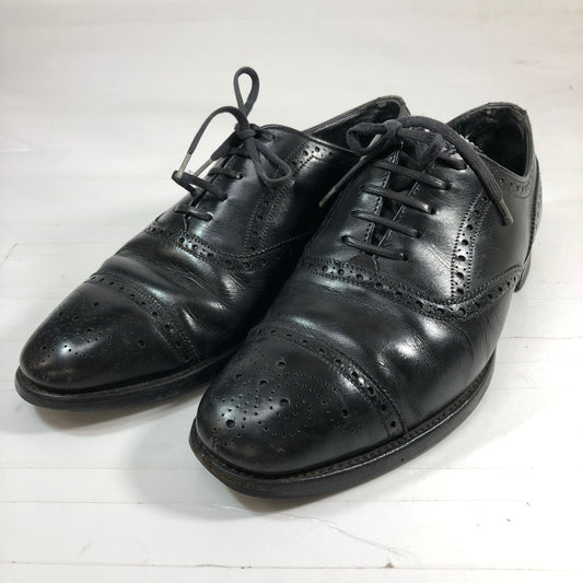イード＆レイヴェンスクロフト レザーシューズ セミブローグ 4ワラント ブラック サイズUK6 メンズ Ede & Ravenscrof 約24.5cm【AFC28】