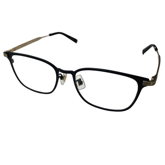 ダンヒル メガネ ウェリントン型 チタン ブラック×ゴールド メンズ DU0107OJ 005 54□18-145 XL Dunhill【AFI2】