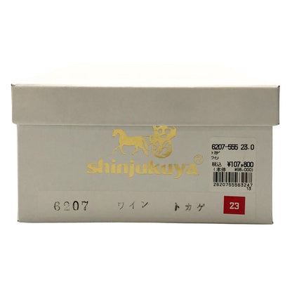新宿屋 レザーパンプス サンダル リザード 6207-555 ボルドー 23.0cm レディース shinjukuya 約23.0cm【7-6】