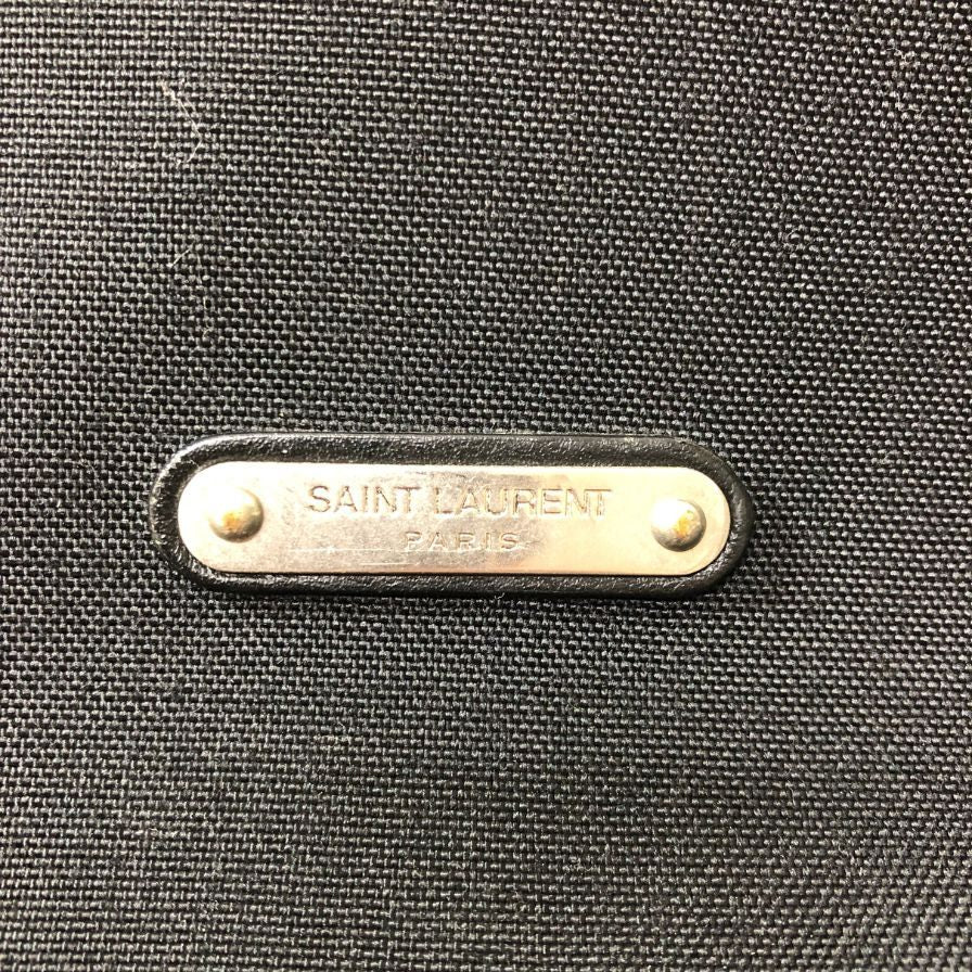 サンローランパリ リビングトン キャンバス×レザー バックパック 484172 ブラック SAINT LAURENT PARIS【AFE5】