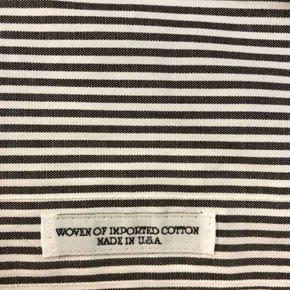 新品同様◆インディビジュアライズドシャツ ストライプシャツ MADE IN USA メンズ サイズ 15ハーフ グレー＆ホワイト INDIVIDUALIZED SHIRTS 【AFB14】