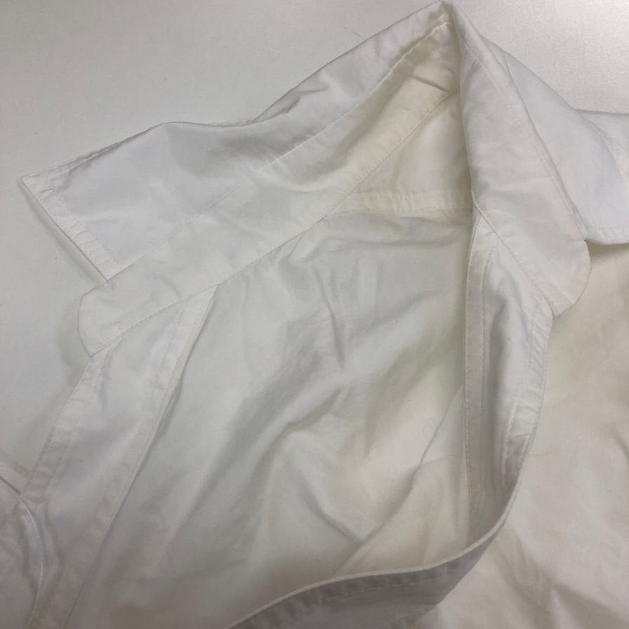 美品◆マックスマーラ ブラウス ワンショルダー コットン カットソー オープンカラー ホワイト レディース サイズ34 MaxMara 【AFB26】