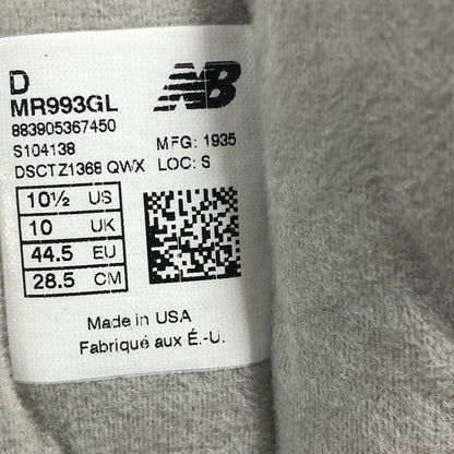 ニューバランス ローカットスニーカー MR993 GL グレー メンズ サイズ 28.5cm New Balance 約28.5cm【AFD3】