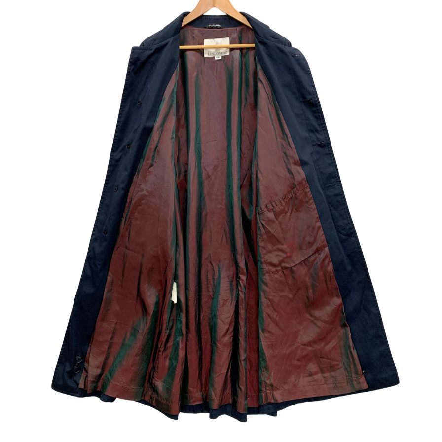 中古◆ロンドンフォグ バルカラーコート ヴィンテージ カナダ製 ネイビー メンズ サイズ 40 LONDON FOG 【AFB42】