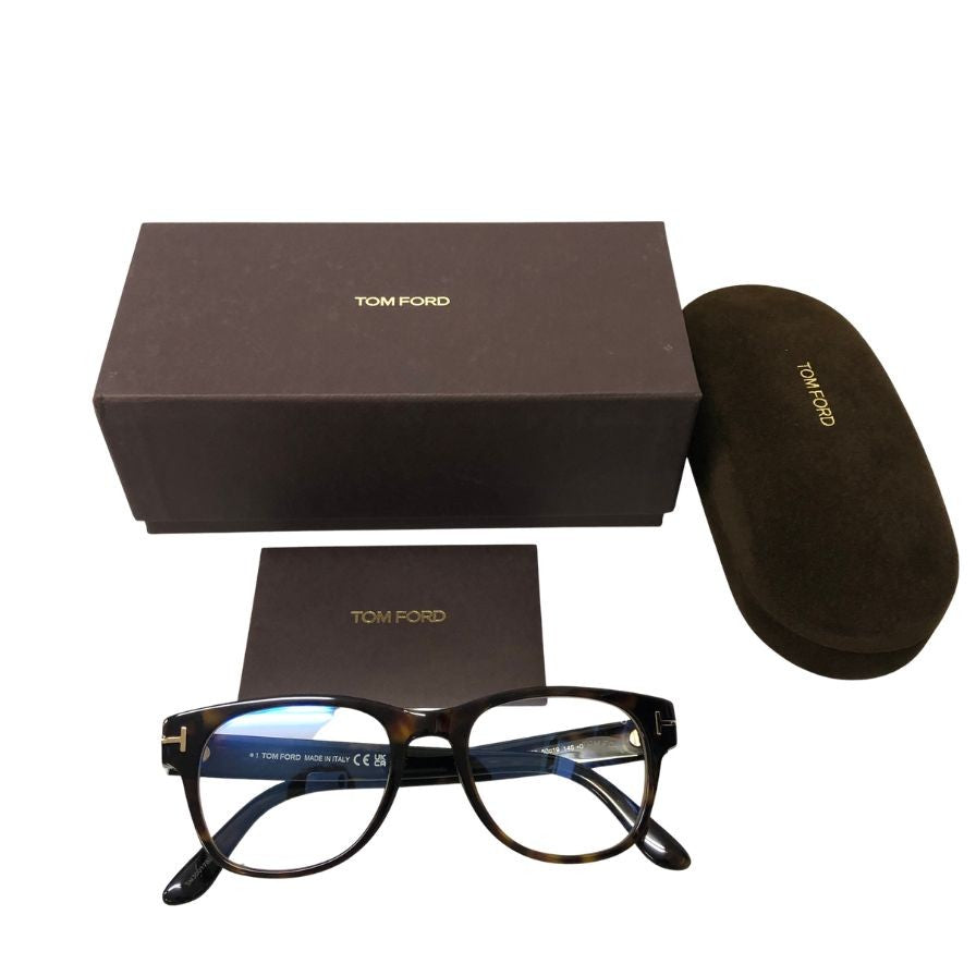 トムフォード   メガネ サングラス  TF5898-B ECO 052 50□19 ウェリントンフレーム べっ甲 ブラウン TOM FORD【AFB55】