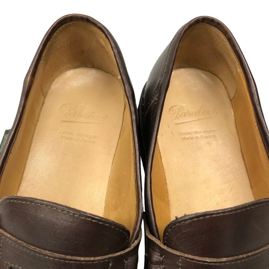 パラブーツ ローファー ランス リスレザー カフェ サイズ8 メンズ PARABOOT REIMS ローファー 約26.5cm【LA】【中古】
