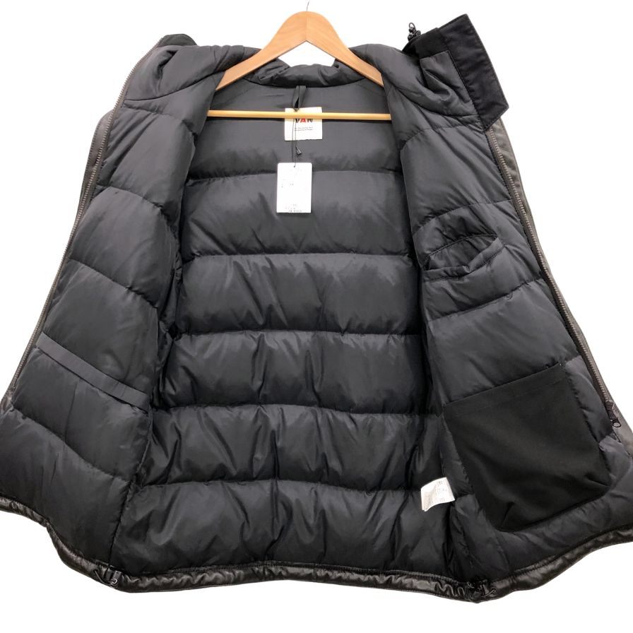 新品同様◆ヴァンヂャケット 羊革 ダウンジャケット ブラック メンズM JK-12903 VAN JACKET 【AFA23】