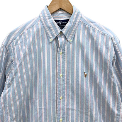 ラルフローレン 長袖シャツ ボタンダウン ストライプ ブルー系 メンズ サイズ15.5 Ralph Lauren【LA】