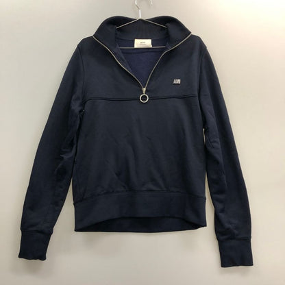中古◆アミパリス トップス ハーフジップ トラックジャケット ワンポイント  サイズM メンズ ネイビーAMI 【AFB10】