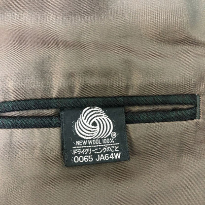美品◆チャップス ラルフローレン テーラードジャケット 2B オールド グリーン チェック メンズ サイズ90A4 CHAPS Ralph Lauren 【AFA21】