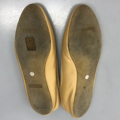 シャネル バレエシューズ CCマーク レディース サイズ37 ベージュ CHANEL 約23.5cm【AFC3】