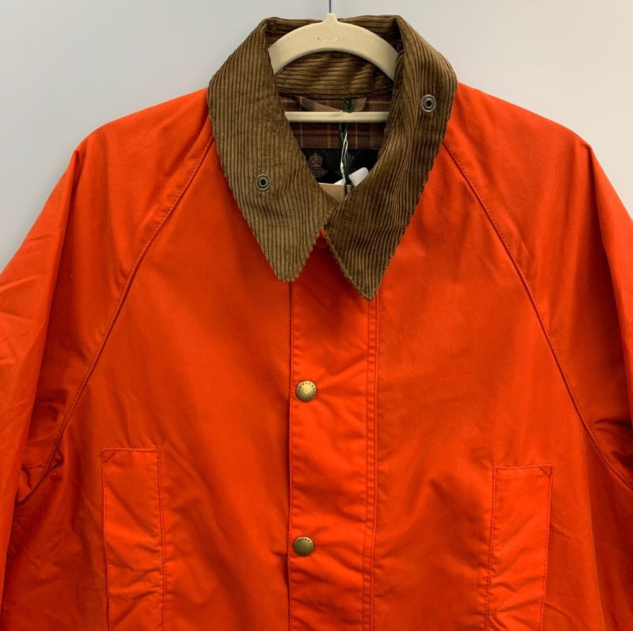 新品同様◆バブアー アウター ジャケット 232MWX2138 OVERSIZED BEAUFORT Bshop別注 メンズ オレンジ系 サイズ38 Barbour 【AFA2】