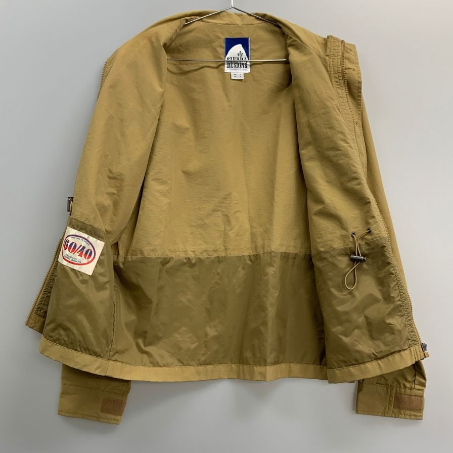 シエラデザイン ナイロンジャケット 90年代 60/40 クロス USA製 ベージュ メンズ サイズM SIERRA DESIGNS【LA】