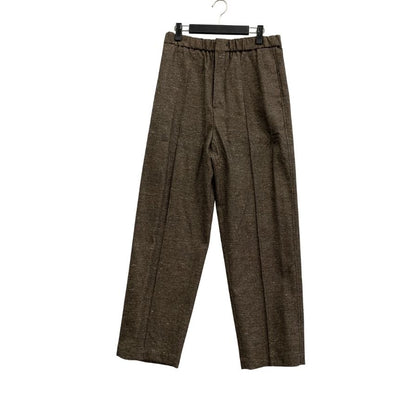 美品◆アダム エ ロペ  オム ハードクロス  ノーカラージャケット セットアップ ブラウン メンズ L ADAM ET ROPE' HOMME 【AFB27】