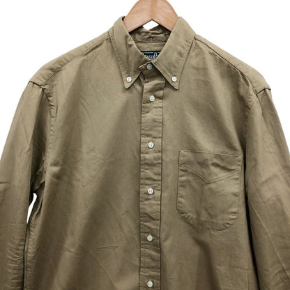 美品◆ギットマン ヴィンテージ 長袖シャツ ボタンダウン アメリカ製 コットン メンズ ベージュ サイズM GITMAN VINTAGE 【AFB9】