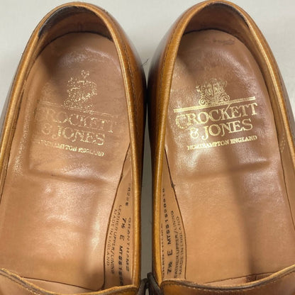 クロケット&ジョーンズ ローファー グランサム2 ペニー コイン カーフ レザー ブラウン メンズ サイズUK7.5E Crockett&Jone ローファー 約26.0cm【LA】【中古】